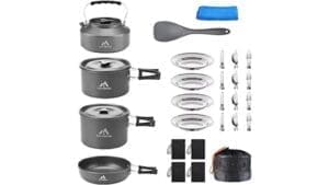 compact 27 piece camping cookware