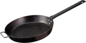 heavy duty seasoned steel skillet