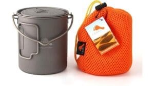 lightweight titanium camping pot