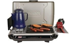portable camping grill stove combo