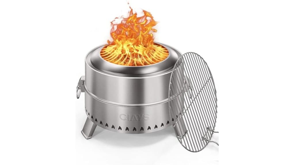 19 inch portable smokeless firepit