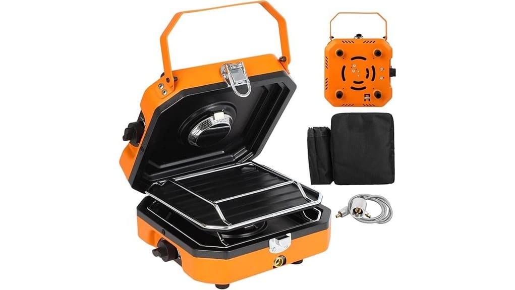 compact adjustable two burner stove