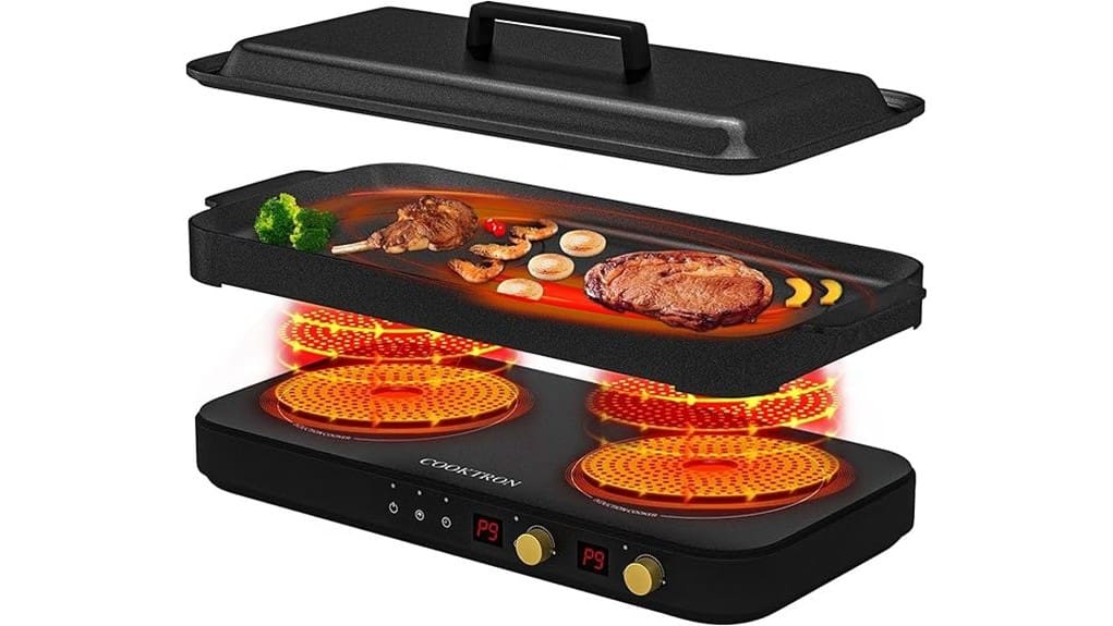 compact dual burner induction cooktop