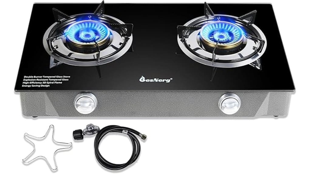 compact dual burner outdoor stove