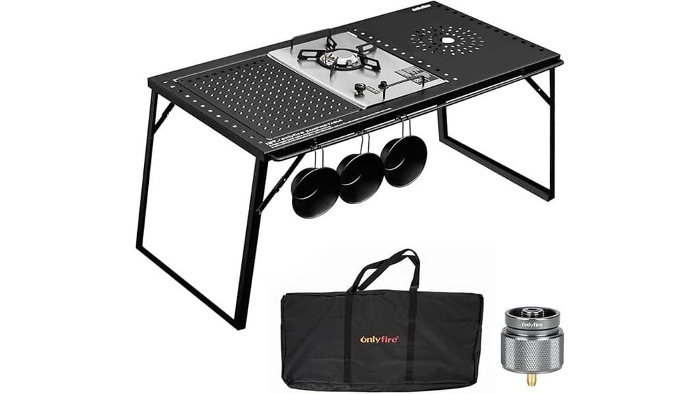 compact portable camping table kit