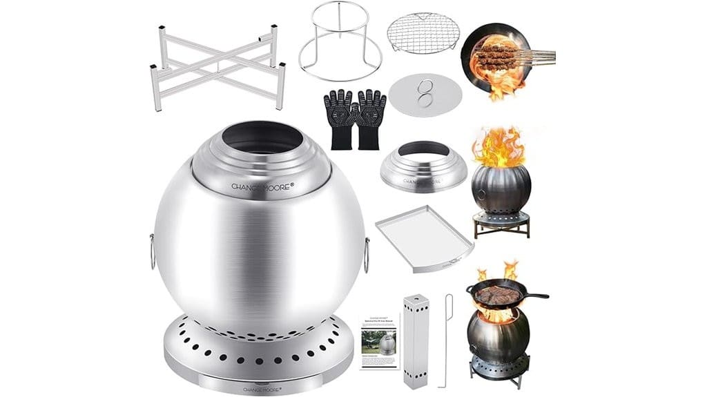 compact portable smokeless firepit
