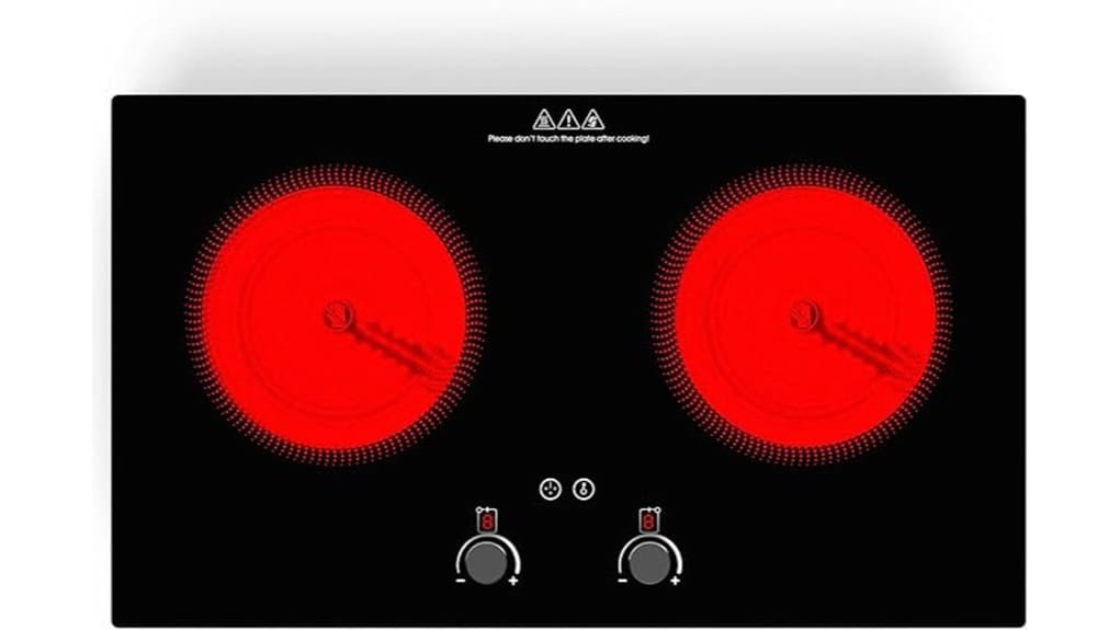 compact two burner electric cooktop