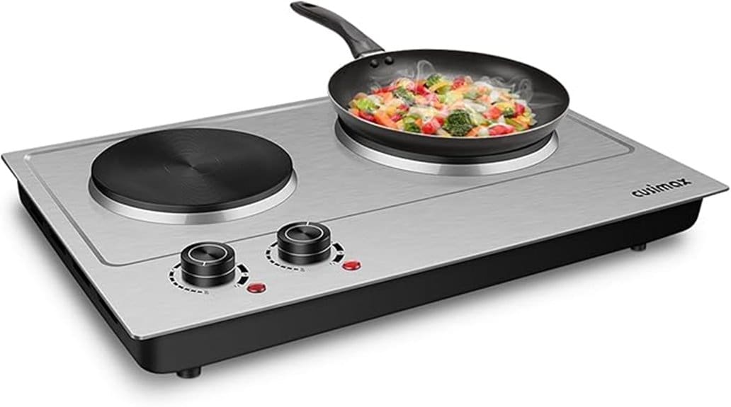 double burner portable electric cooktop