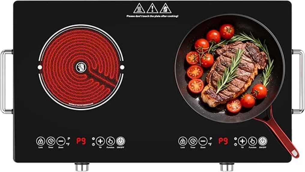 dual zone 4000w electric cooktop