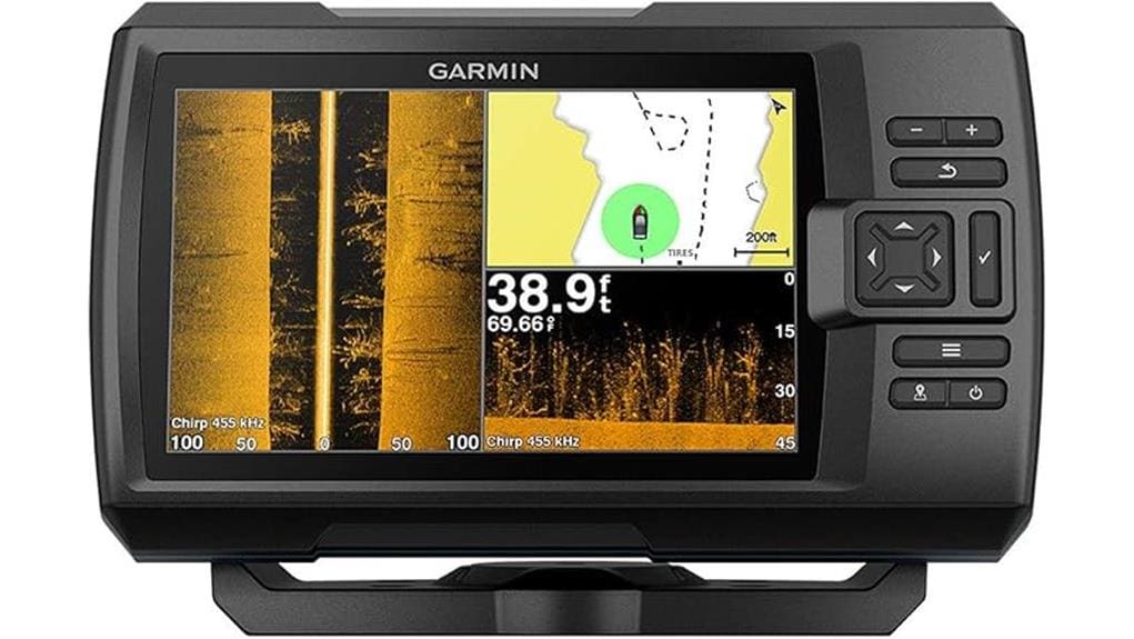 fishfinder with chirp sidev sonar