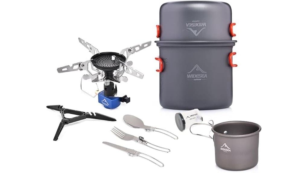 lightweight portable 8 piece cookware