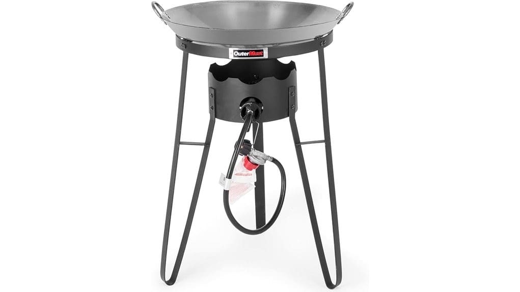 portable propane iron wok cooker