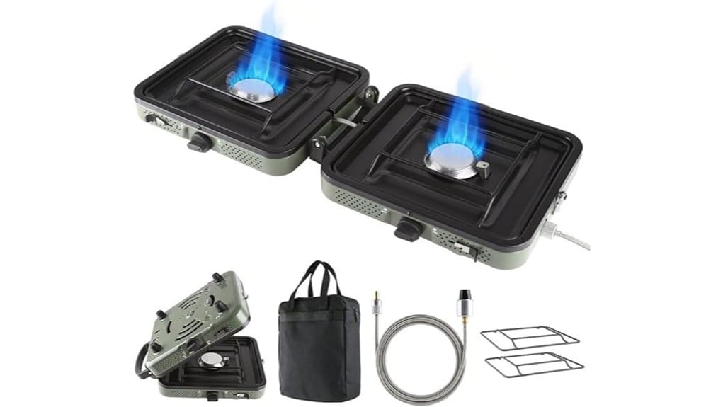 portable two burner propane stove