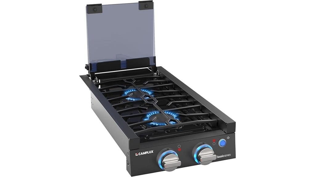 portable two burner recessed cooktop