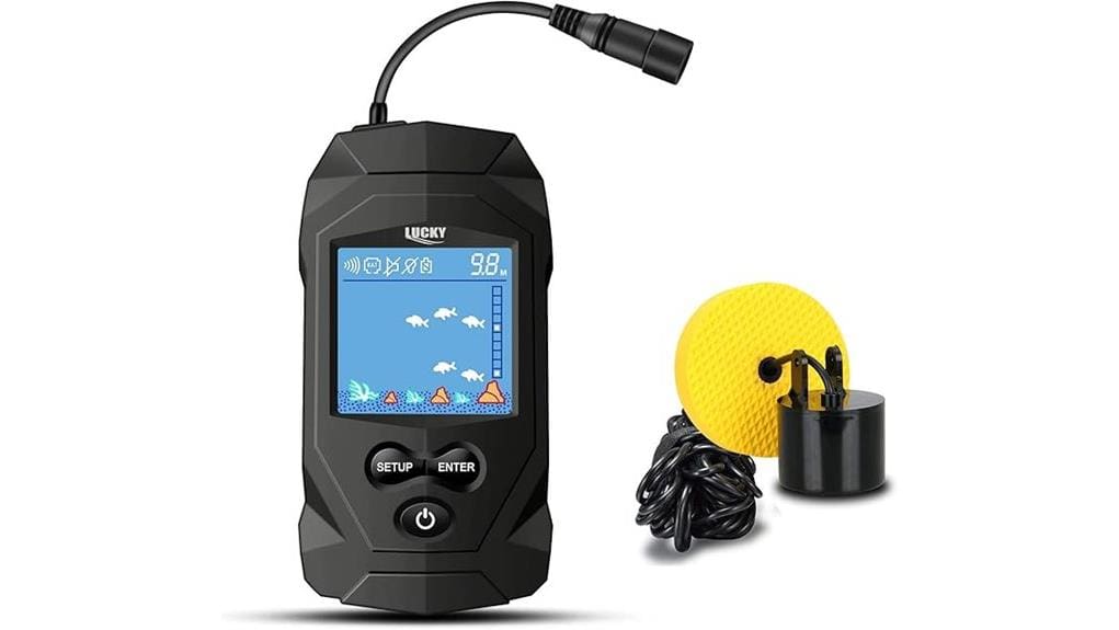 portable wired kayak fishfinder