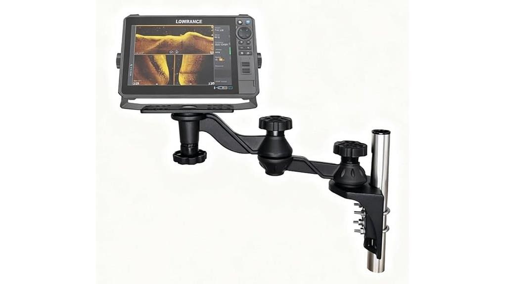 secure adjustable kayak fishfinder mount