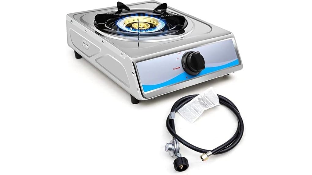 single burner stainless steel cooktop