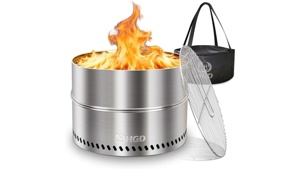 smokeless 20 inch outdoor firepit