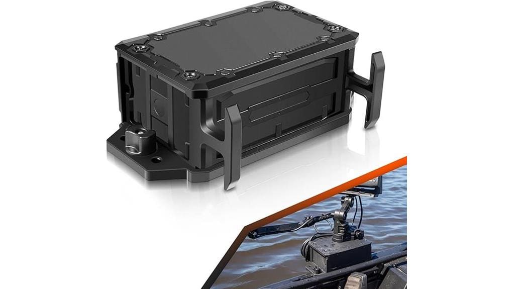 track mounted fishfinder battery box