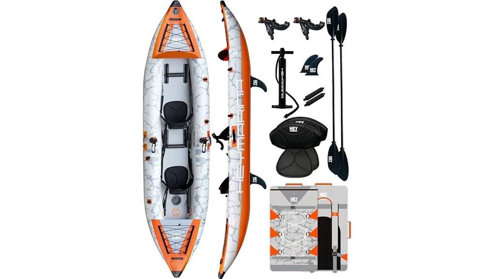 two person inflatable tandem kayak