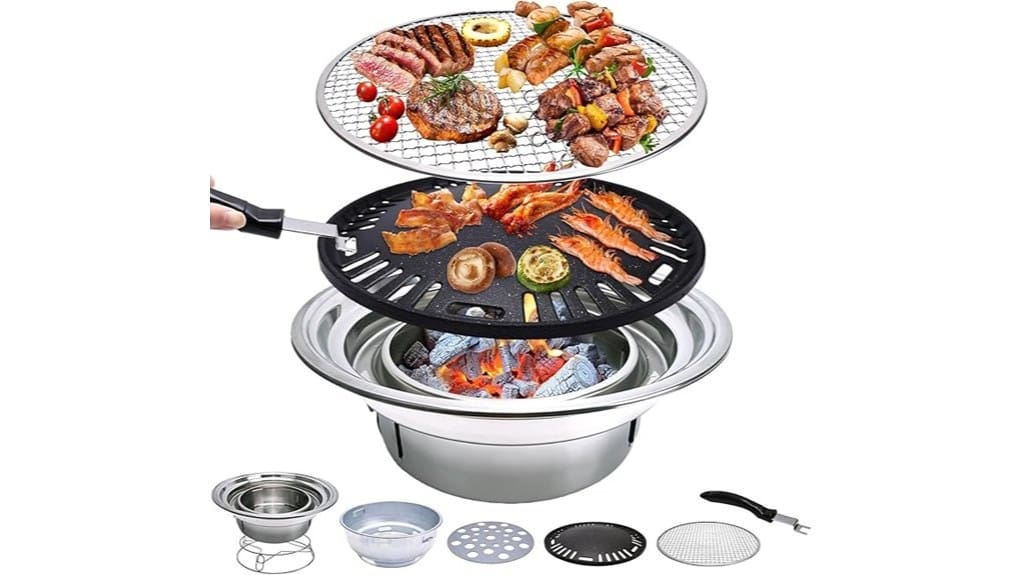 versatile compact charcoal grill