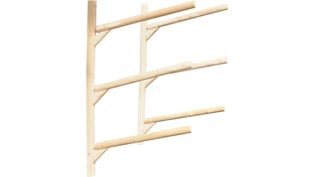 wall mounted three kayak rack